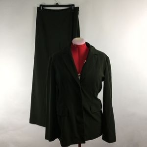 Danny & Nicole Dark Green Pant Suit Sz 14